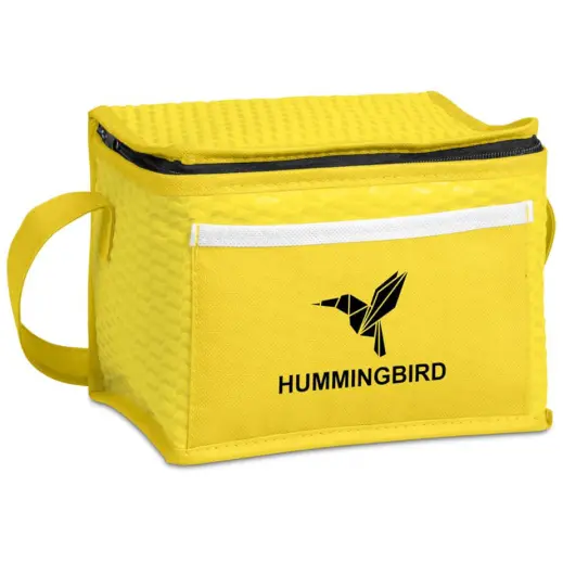 Brighton Non-Woven 6-Can Cooler Yellow Branded